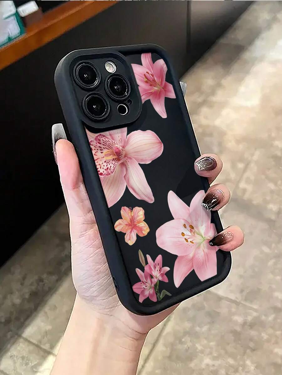 1 chiếc ốp lưng điện thoại TPU chống sốc họa tiết hoa ly hồng tối giản, tương thích với iPhone 16 Pro Max/15 Plus/14/13/12/11/8P/XS Max, Galaxy S24 Ultra/S23FE/S22/S21/S20/A52S/A15/A03. Chống nước, chống rơi vỡ và chống trầy xước. Phiên bản quốc tế, không phải phiên bản nội địa. - Nhiều màu - Xem 1