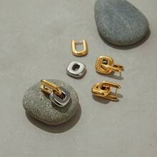 S SHOPBOHO 一对独特设计师款金色粗线性感首饰，镀金防水耳环，适合敏感肌肤 - Chunky Earring - 查看 4