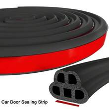 Universal Car Door Rubber Seal Strip Self Adhesive Automotive Door Soundproofing Weather Stripping Double Layer 5-Hole Auto Weatherstrip Fit Truck Pickup RVs - 16m - View 1