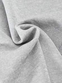 2pcs/Set Casual Loose Straight Leg Knit Solid Color Pants, Street Style For Girls