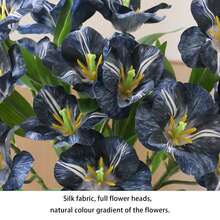 Simulated 9 Heads Tulip, Simulated Flower, Living Room Dining Table Decoration, Wedding Floral, Silk Fabric, Fake Bouquet