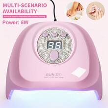 Professional UV LED Nail Lamp - Quick Drying Gel Nail Polish, USB Powered, Low Power Consumption, Home Salon Curing Light, Perfect Gift For Women - Pink - View 2