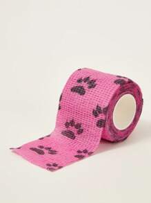 PETSIN 1 Peça/3 Peças Bandagem Autoadesiva para Animais de Estimação, Bandagem Veterinária Adesiva, Fita Não Tecida Adequada para Pernas, Patas e Feridas de Cães, Bandagem com 2,5cm/5cm de Largura, Design Estampado com Pegada Colorida, Fita Respirável para Cães e Gatos de Estimação, Bandagem Durável para Proteção Esportiva (Cor Aleatória)