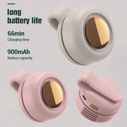 SULVGO Mini Clip-On Fan, Personal Waist Fan, Portable Quiet Bladeless Clip Fan, Can Clip On Shirt, Hands-Free Personal Clip Fan, 3 Wind Speeds, Can Clip On Waist Or Neck, Suitable For Outdoor, Camping, Travel, Office And More