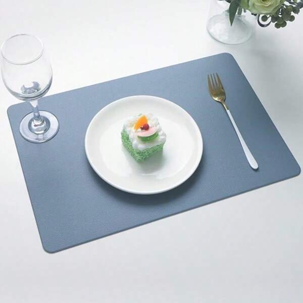 4pcs 30x45cm Faux Leather Placemats Heat Resistant Non-Slip Waterproof Wipeable Washable Kitchen Dining PU Table Place Mats