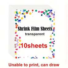 Bedruckbare Schrumpffolienblätter, 6 Stück DIN A4 weiß/ transparent Schrumpffolien Papiere für Muttertag, Thanksgiving, Osterschmuck, kreative Bastelprojekte, Schulbedarf, Schulstart