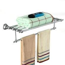 Bathroom Shelves & Corner Shelves - 銀色浴巾架 - 查看 1