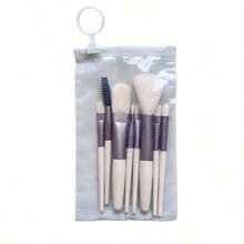 8pcs Mini Multipurpose Makeup Brush Set, Professional Makeup Tools Kit For Blush, Highlighter, Eyeshadow, Powder, Concealer & Eyebrow Pencil, Ideal Gift For Beginners Portable And Practical - Random Color Set - View 8