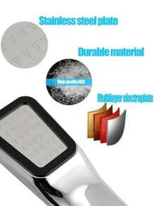 3 szt./zestaw 300-otworowa ręczna głowica prysznicowa wysokociśnieniowa, wysokiej jakości spryskiwacz oszczędzający wodę, kwadratowa głowica prysznicowa z tworzywa ABS z wieloma otworami, niski przepływ wody i system natrysku deszczowego o wysokim ciśnieniu, wytrzymały kwadratowy kształt z tworzywa sztucznego, łatwy montaż, akcesorium łazienkowe, idealne do łazienek w domu i hotelu, niezbędne w nowoczesnych łazienkach i kamperach, ulepsz swoją łazienkę, aby zapewnić sobie luksusowe doznania kąpielowe, idealny prezent świąteczny i na remont łazienki