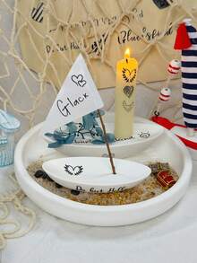 1 pieza Molde de silicona de cascos de barco S/L para decoración del hogar, manualidades, velas, yeso, resina epoxi - Blanco - Ver 4