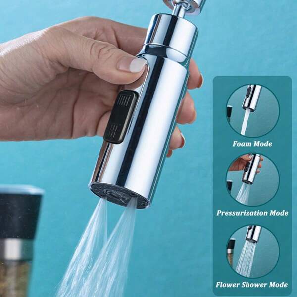 Aireador de grifo de cocina con 3 modos, adaptador antisalpicaduras para grifo de baño, rociador de lavabo, ahorrando agua, filtro de boquilla de grifo