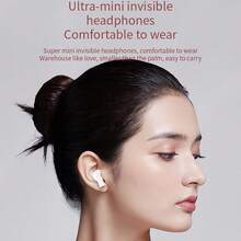Newly Designed Rotatable Heart Shaped Wireless Bluetooth Earphones, Cute Compact Stereo Low Power Consumption Compatible With Huawei, OPPO, Apple Devices - one-size - View 5