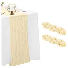 1/2/5/10/15 件粗棉布桌旗、折叠桌布、节日生日装饰、婚礼装饰、度假屋装饰、派对房间餐桌装饰、米色桌布、桌旗、纯色桌布、生日装饰、婚礼装饰、餐桌套装、派对装饰、桌裙、派对礼品