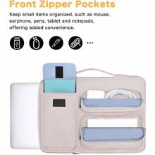 LZ360 Protective Laptop Case 15 Inch Laptop Sleeve Compatible With MacBook Air 15 M4 A3241 M3 A3114 M2 A2941 20252023  XPS 15 Side Open Bag With 2 Raised1 Flapover Pockets Stone Gray1510 - 石灰色 - 查看 2