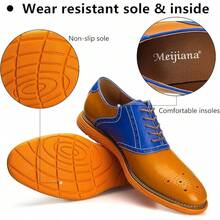 Men's Oxford Shoes Dress Shoes Men's Lightweight Lace-Up Fashion Shoes-20256688 - 藍色-03 - 查看 5