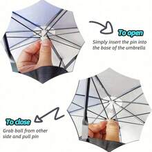 1/2pcs Umbrella Hat, Suitable For Camping And Fishing Umbrella Hat, Elastic Headband Umbrella Hat, UV Protection Umbrella Hats For School,Office,Household,Travel, Back To School Supplies Summer Cooling,Beach,Travel