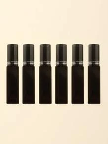 3pcs/6pcs/12pcs/18pcs 10ml Square Glass Refillable Makeup Toner Perfume Small Sample Transparent Fine Mist Spray Bottle, Black/Amber, With Funnel Atomizer, Rose Gold/Purple/Pink