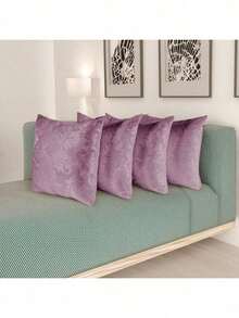 Kit Of 4 Decorative Cushion Covers With Jacquard Zipper - Rusty Rose - View 1