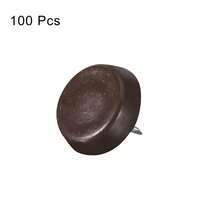 Plastic Nail-On Furniture Glides 100Pcs Table Chair Sofa Leg Floor Protectors For DIY Furniture Table Chair Sofa Couch - 棕色 - 查看 3