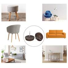 Plastic Nail-On Furniture Glides 100Pcs Table Chair Sofa Leg Floor Protectors For DIY Furniture Table Chair Sofa Couch - 棕色 - 查看 5