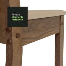 Juego Comedor Madesa Clarice con 8 Sillas Color Marrón y Crema - Marrón y Crema - Ver 6