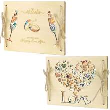 Presente romântico de parabéns por casamento, par de taças de vinho MR&MRS, porta-dinheiro de madeira, decoração de cartão de felicitação para casamento, caixa de presente criativa exclusiva para dinheiro, presente de casamento para esposa/marido, presente de aniversário, decoração para festa de casamento em casa