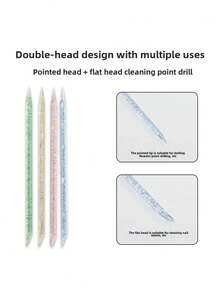 500/200/100/50 Peças Ferramentas de Arte de Unhas para Mulheres, Palito de Limpeza Acrílico Rosa de Duas Pontas, Palito de Esfoliação de Pele Morta, Ferramenta de Manicure