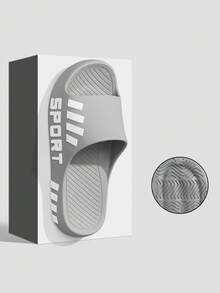 Ciabatte sportive da uomo per esterni di taglia 48-49, ciabatte estive da coppia antiscivolo e resistenti, sandali allargati da spiaggia, ciabatte per dormitorio universitario senza odore - Grigio - Visualizzare 8