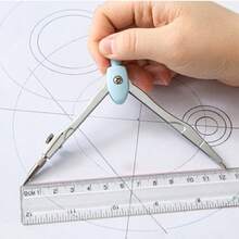 1pc Metal Compass - 2pcs Set - Multifunctional Measuring And Drawing Tool - Geometric Drawing Tool - Metal Material - Smooth Rotation - Portable - Precise Drawing - Used For Drawing Circles - School Supplies - Back To School Gift - one-size - View 4