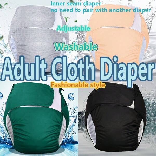 مجموعة حفاضات قماش للبالغين قابلة للغسيل 2 قطعة, قابلة للتعديل في الخصر، قابلة لإعادة الاستخدام مع طبقات داخلية مدمجة (لا توجد حاجة لوسائد إضافية)، أنيقة وقابلة للتنفس، متوفرة بأحجام متنوعة، مريحة للغسيل باليد أو الغسالة، متينة، مناسبة للاستخدام المنزلي والخروجات، مثالية للمسنين والنساء الحوامل والرعاية بعد الولادة وللرحلات الطويلة