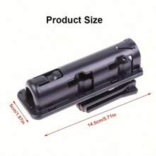 Funda con clip para bastón de 360 grados, rotación universal, funda expansible para bastón de servicio, funda de rápido acceso para cinturón, color negro