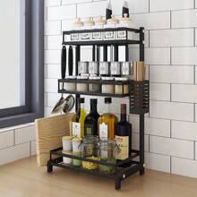 Étagère à épices en acier inoxydable, panier de rangement coulissant sous l'évier, étagère de rangement et d'organisation pour cuisine, salle à manger et salle de bain, panier de rangement sous l'évier