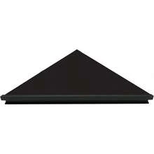 Evron Wall Mount Corner Shelf,Easy To Install Metal Front Floating Corner Shelves With Self-Adhesive Tapes,Wood Imitation Corner Shelf With Wire Pass Hole Pattern(Black 2 Pack)