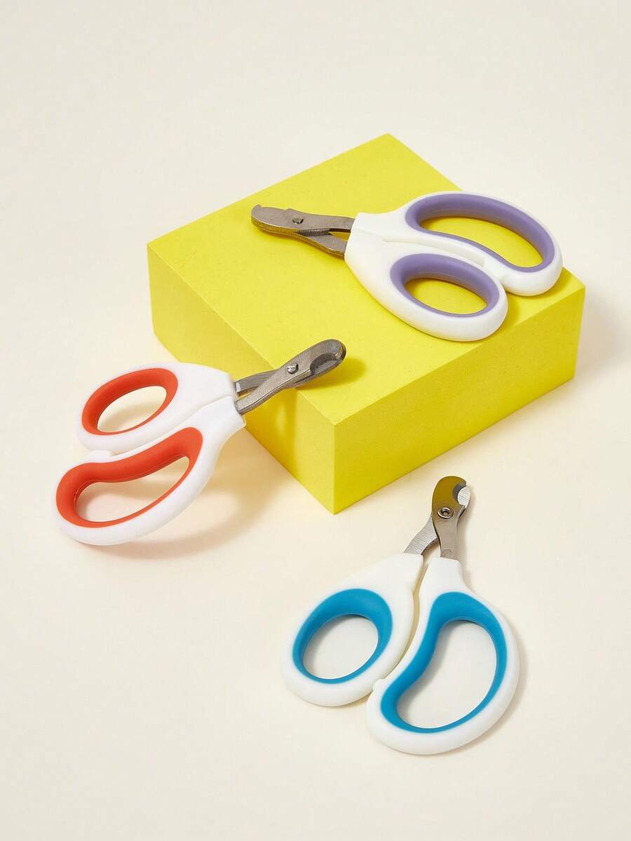 PETSIN 1pc Rounded Hole Pet Nail Clippers To Protect Nail Vessels, Pet Grooming Nail Trimmer - Multicolor - View 1