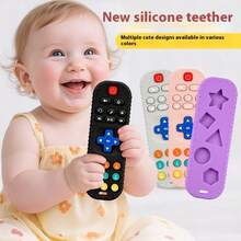 Suitable For Newborns 0-12 Months Baby Teething Toys - Baby TV Remote Control Shaped Baby Toys - Baby Teething Toys Suitable For Boys And Girls, Easter Basket Filler, Remote Control, Baby Supplies, Christmas & Halloween Gifts - Multicolor - View 3