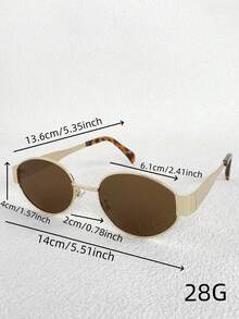 2pcs Women Fashion Glasses Metal Frame Oval Hexagonal New Vintage Style Polygon Glasses Daily Y2K For Beach, Vacation, Outdoor, Travel, Winter - 黑/黑 - 查看 4