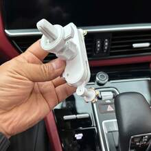 Crystal Flower Transparent Flower Car Phone Holder, Adjustable Car Navigation Phone Holder Hook Mount, Universal Fit - White - View 7