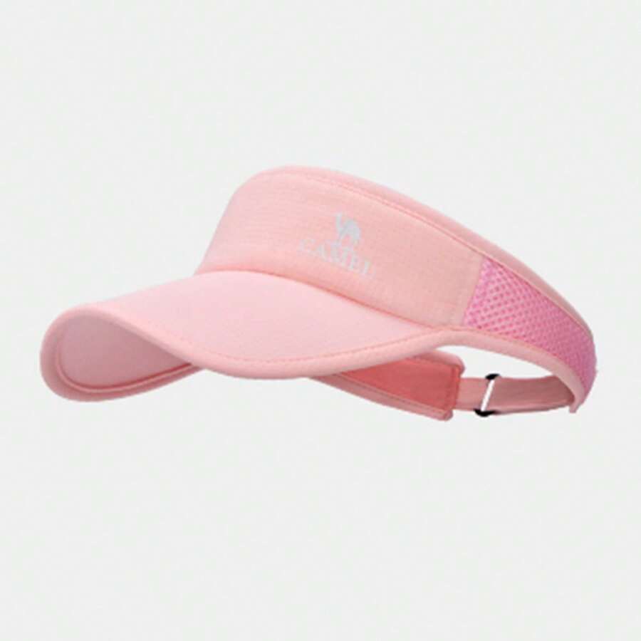 CAMEL CROWN 跑步遮阳帽女士运动户外空顶防晒高尔夫马拉松网球帽 - 西柚粉 - 查看 1