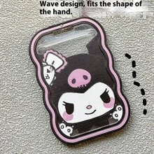 Sanrio Funda transparente suave y adorable de Kuromi para tarjeta de campus, tarjeta de estudiante, tarjeta de comida, tarjeta de acceso, tarjeta de autobús con cordón colgante, para hombre y mujer, útiles escolares, de vuelta al colegio