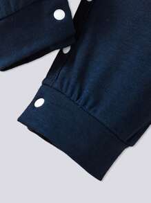 2pcs Men's Baby Letter Little Brother Fashion Printed Shoulder Short Sleeved Jumpsuit&Hat Summer Set