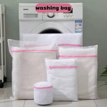 3 sacos rosa para máquina de lavar, para roupas, meias, roupas íntimas e utensílios domésticos práticos