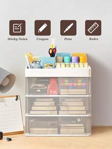 Makeup Organizer, Make Up Storage Drawers, Plastic Bathroom Counter Organizer Clear Makeup Organizers For Vanity, Great For Kitchen Cabinets, Bathroom, Home Organization And Storage, Easy Storage For Lipstick, Medicine, Nail Supplies, Dorm Room Essentials, Cabinet Drawers Bins, Makeup Storage Countertop For Bedroom, Living Room, Bathroom, Back To School, Drawer Organizer Bathroom Organizer, Bathroom Storage Dresser Organizer Hair Accessories Organizer Sunglasses Organizer Jewelry Box Vanity Organiser Vanity Accessories Perfume Organizer Nail Stickers Storage Bathroom Accessories School Essentials Travel Essentials College Organization And Storage Bathroom Decor Room Decor - 白色 - 查看 7