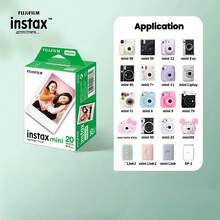 FujiFilm Mini 20 Sheets Of White Edge Photo Paper Compatible With Mini7+/11/40/90/Evo/12/41 Polaroid - White - View 1