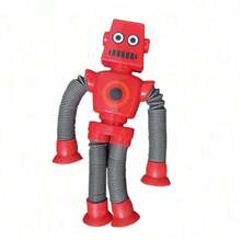 创意减压玩具伸缩管机器人拼图卡通吸盘伸缩管（部分颜色和图案随机），适合3岁以上儿童，生日礼物，圣诞礼物 - 彩色 - 查看 7