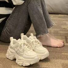 Women Wedge Sneakers - 米色[升級款] 7CM - 查看 3