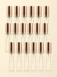 3pcs/6pcs/12pcs/18pcs 10ml Square Glass Refillable Makeup Toner Perfume Small Sample Transparent Fine Mist Spray Bottle, Black/Amber, With Funnel Atomizer, Rose Gold/Purple/Pink