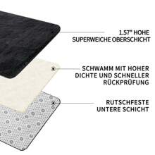 Sour Lemon Living Room Rug, 80 X 300 Cm Runner Rug, Gray Bedroom Sidewalk Rug, Washable, Non-Slip, Fluffy Rug, Shaggy Rug, Stylish, The Choice Of Most People.