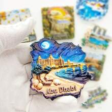 1pc Resin UAE Abu Dhabi Saudi Presidential Palace Desert Rose Eagle Camel Fridge Magnet, Meaningful Creative Gift For Travel Souvenir, Home Decor For Office, Bedroom, Kitchen - Multicolor - View 7