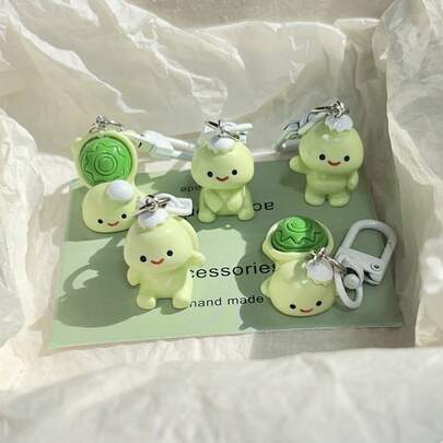 5/10个可爱卡通3D乌龟钥匙扣，趣味少女包包挂饰，汽车、老师、朋友、姐妹礼物创意