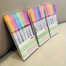 3 Sets (18 Pcs) Multi-Color Flower-Shaped Contour Pens: Various Flower Patterns, Lightweight Portable - Quick-Drying, Fine Lines For Painting/Diary/Notes/Coloring, Ideal Marking Tools